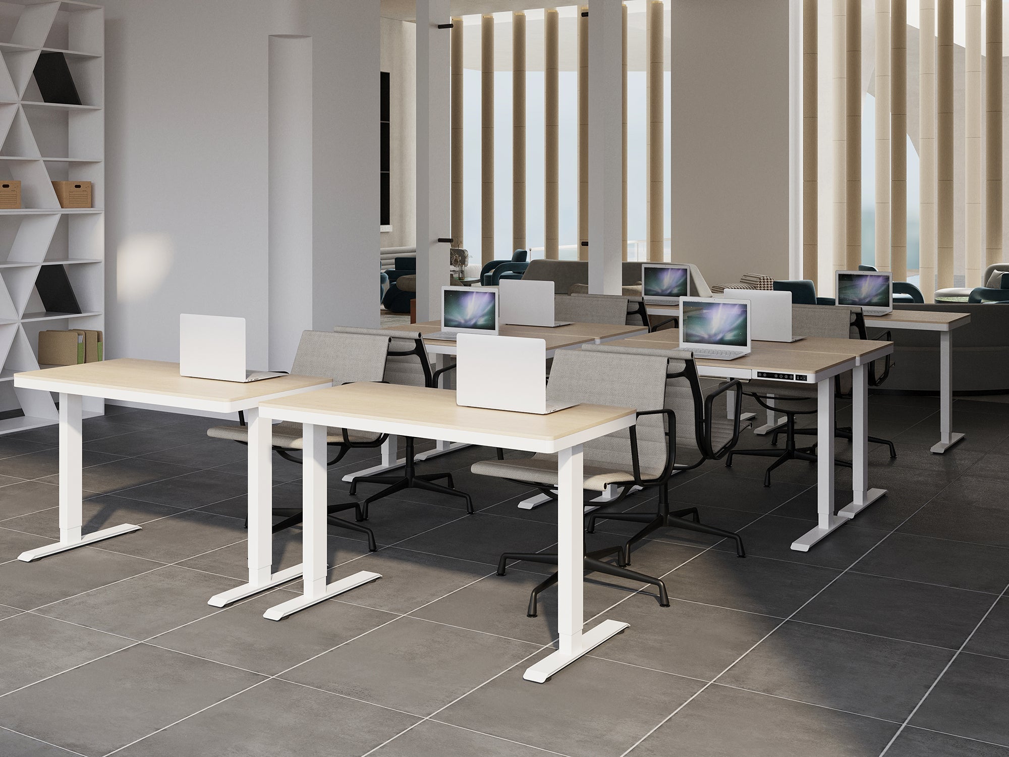 FlexDesk Pro 120x60 CM (Ek/Vit)