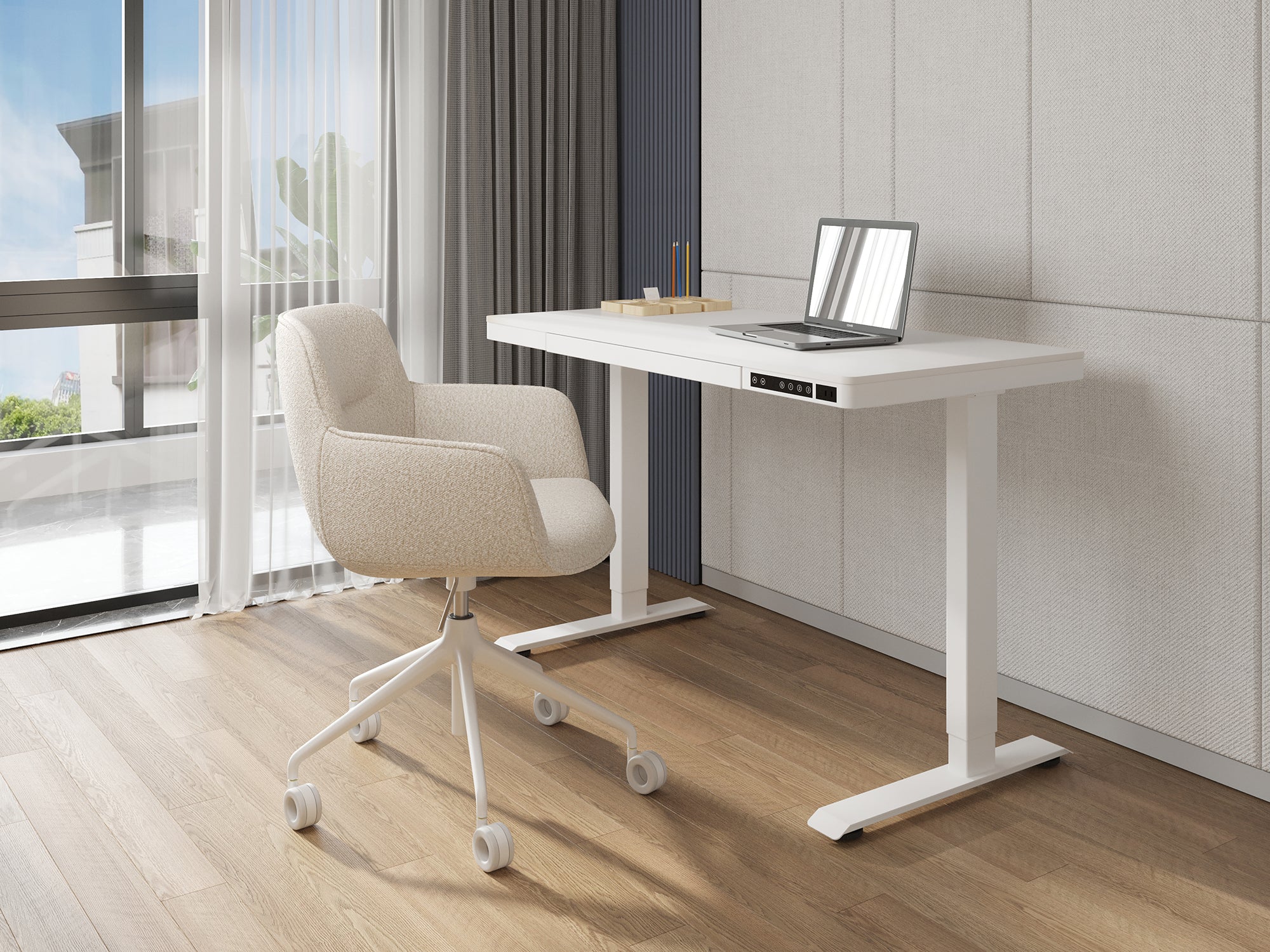 FlexDesk Pro 120x60 CM (Vit/Vit)