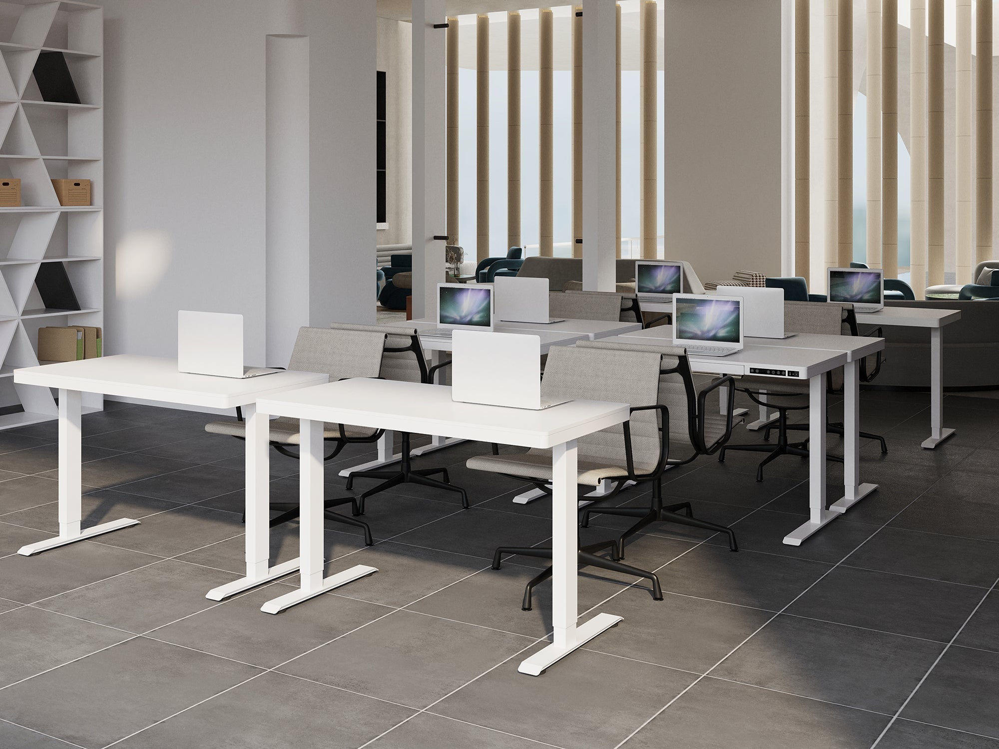 FlexDesk Pro 120x60 CM (Vit/Vit)