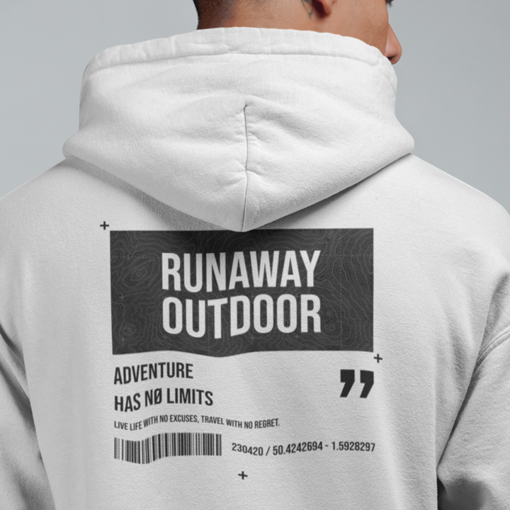 pull à capuche Runaway outdoor No Limits Blanc