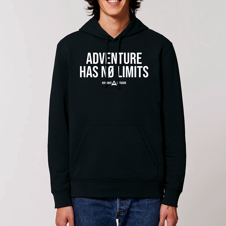 Hoodie homme Runaway Adventure Has No Limits Noir