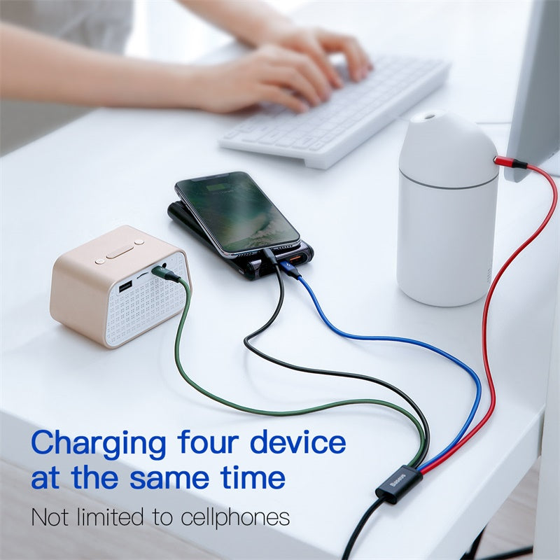 Three-in-one charging cable