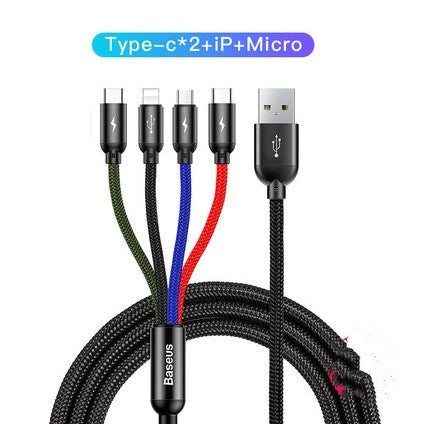 Three-in-one charging cable