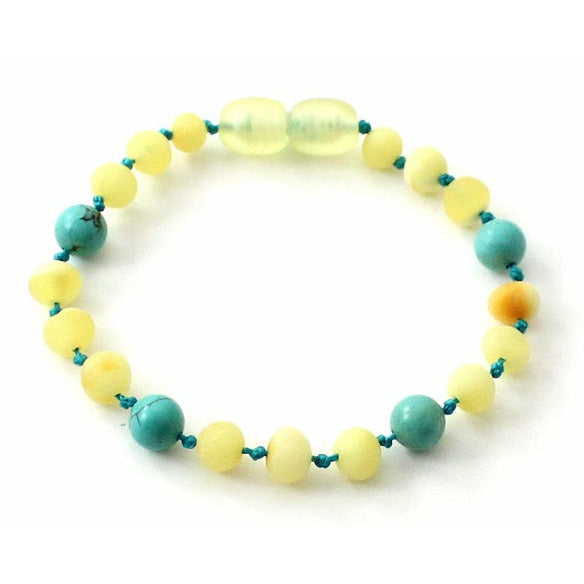 Amber and Turquoise Green Bracelets