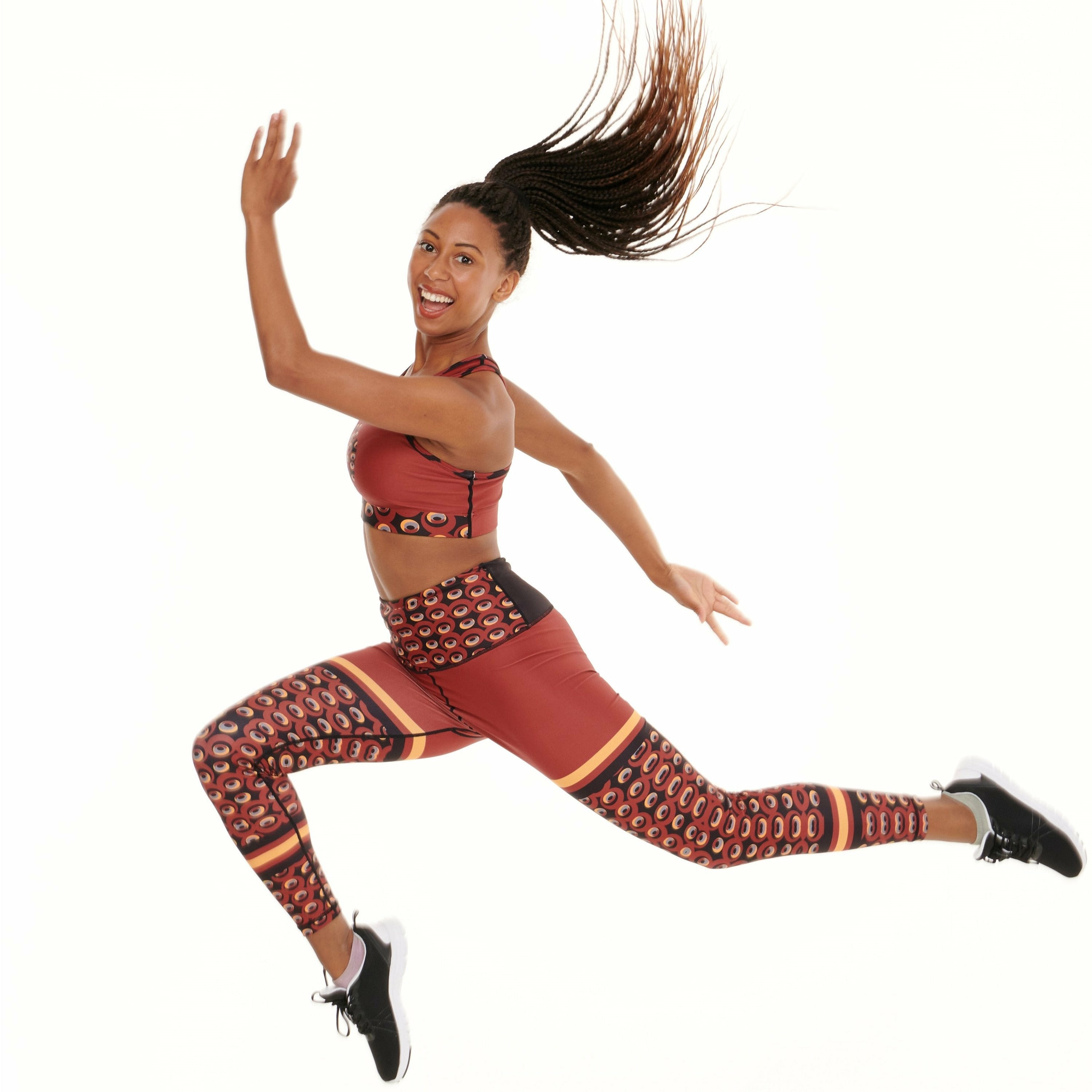 Siefay  On Iron Red Funky Leggings