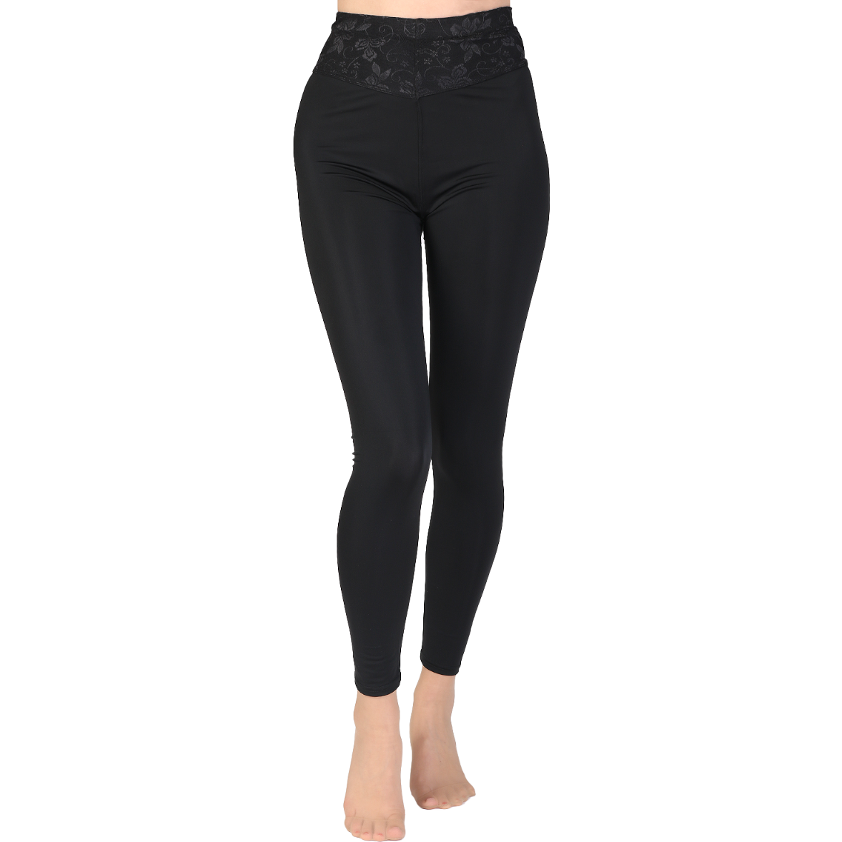 HANNA black slim-fit leggings for women